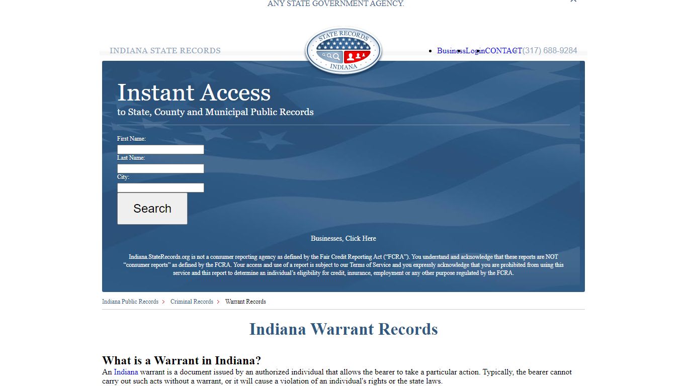 Indiana Warrant Search | StateRecords.org